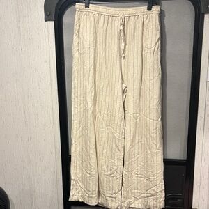 Max Studio Cream Wide Leg Pants